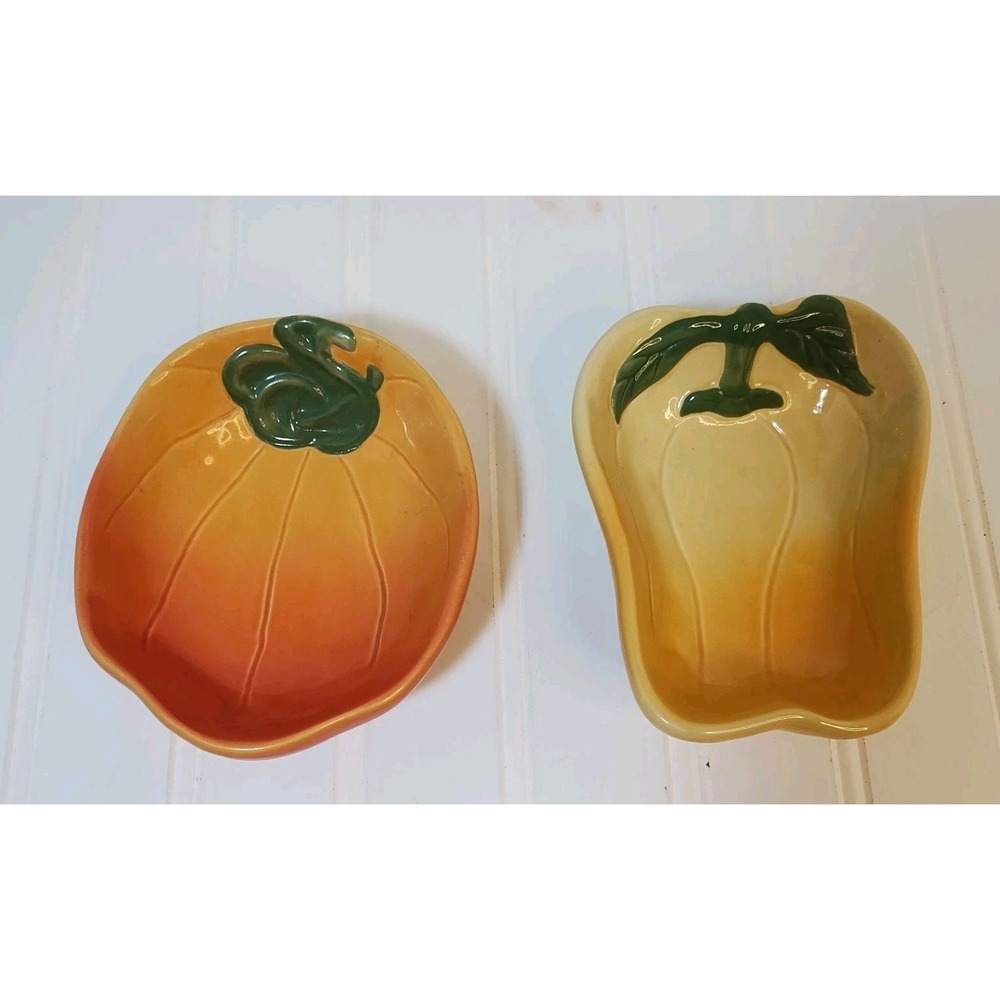 Jardin Potager‎ Ceramic Bowls Pumpkin & Yellow Pepper Set Of 2 Williams Sonoma